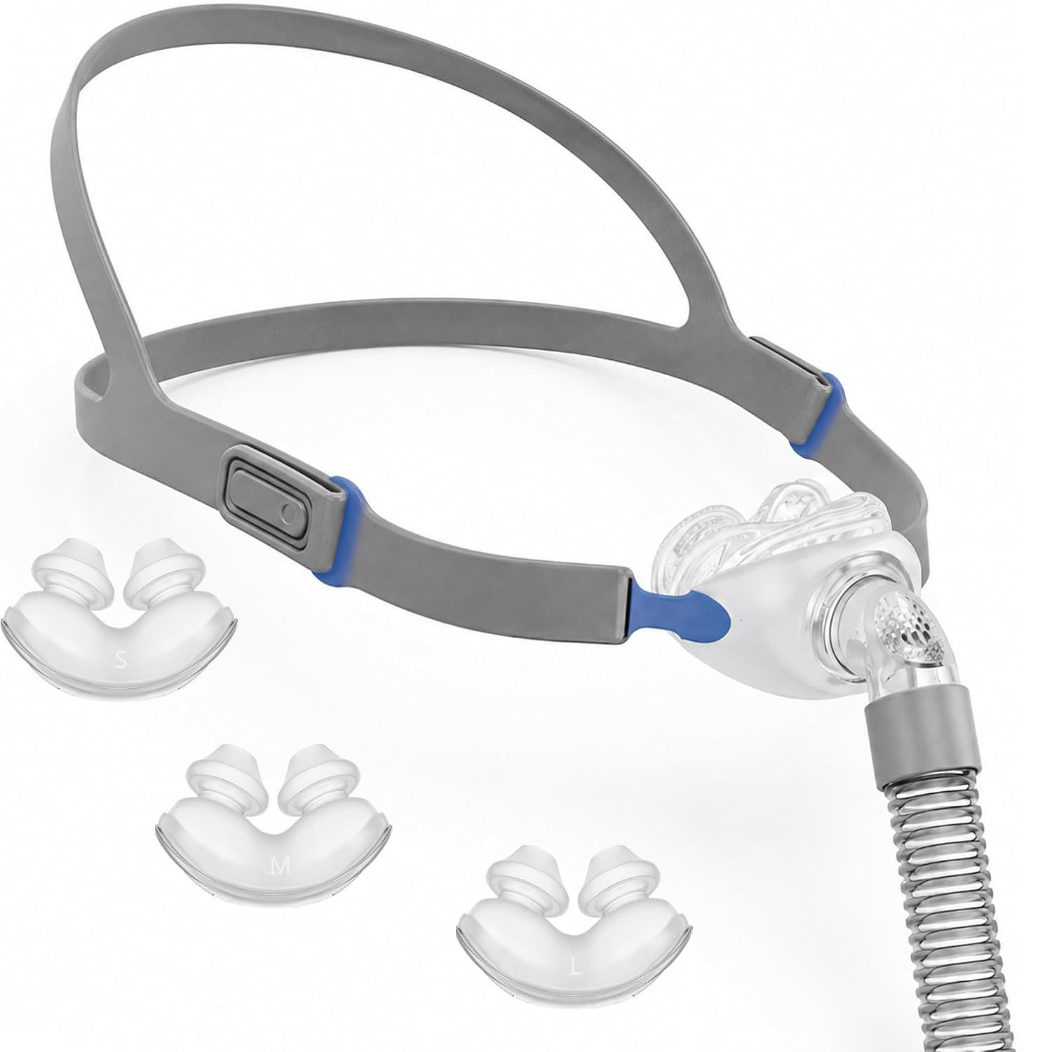 Cpap Nasal Pillow Mask Headgear - Maschera CPAP universale con cuscinetti nasali,