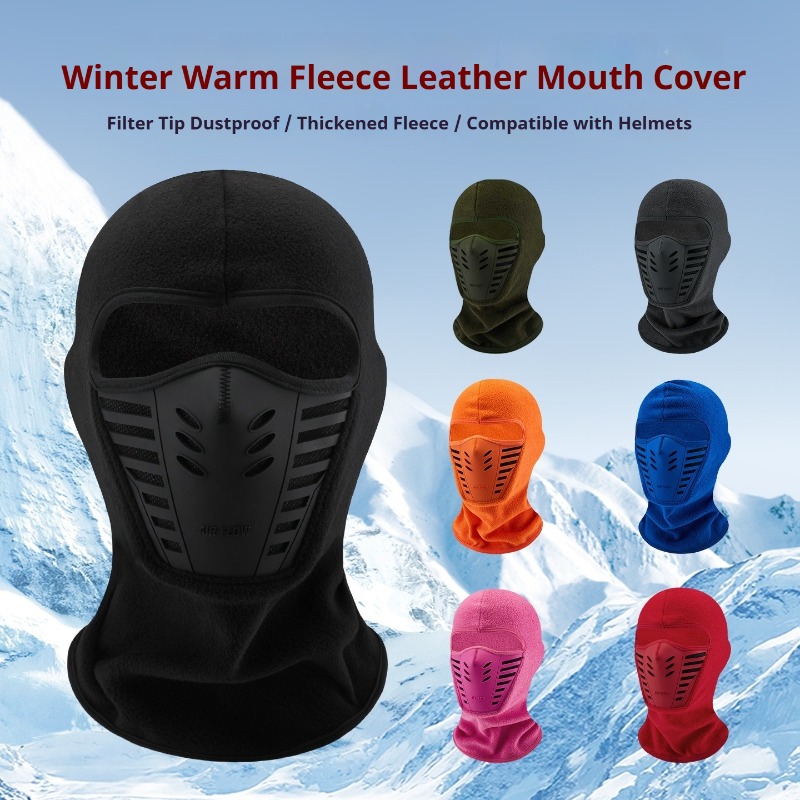 Cpap Nasal Pillow Mask Headgear - Passamontagna in pile per l'inverno, maschera