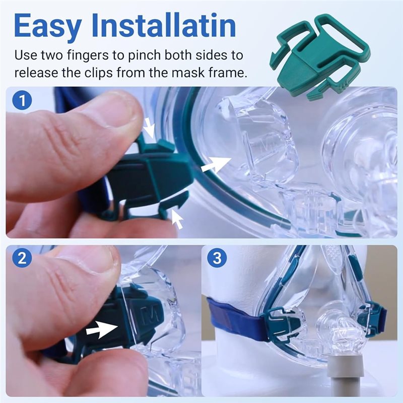 Cpap Mask Headgear Strap Clips - Clip di Ricambio per Fascia Testa