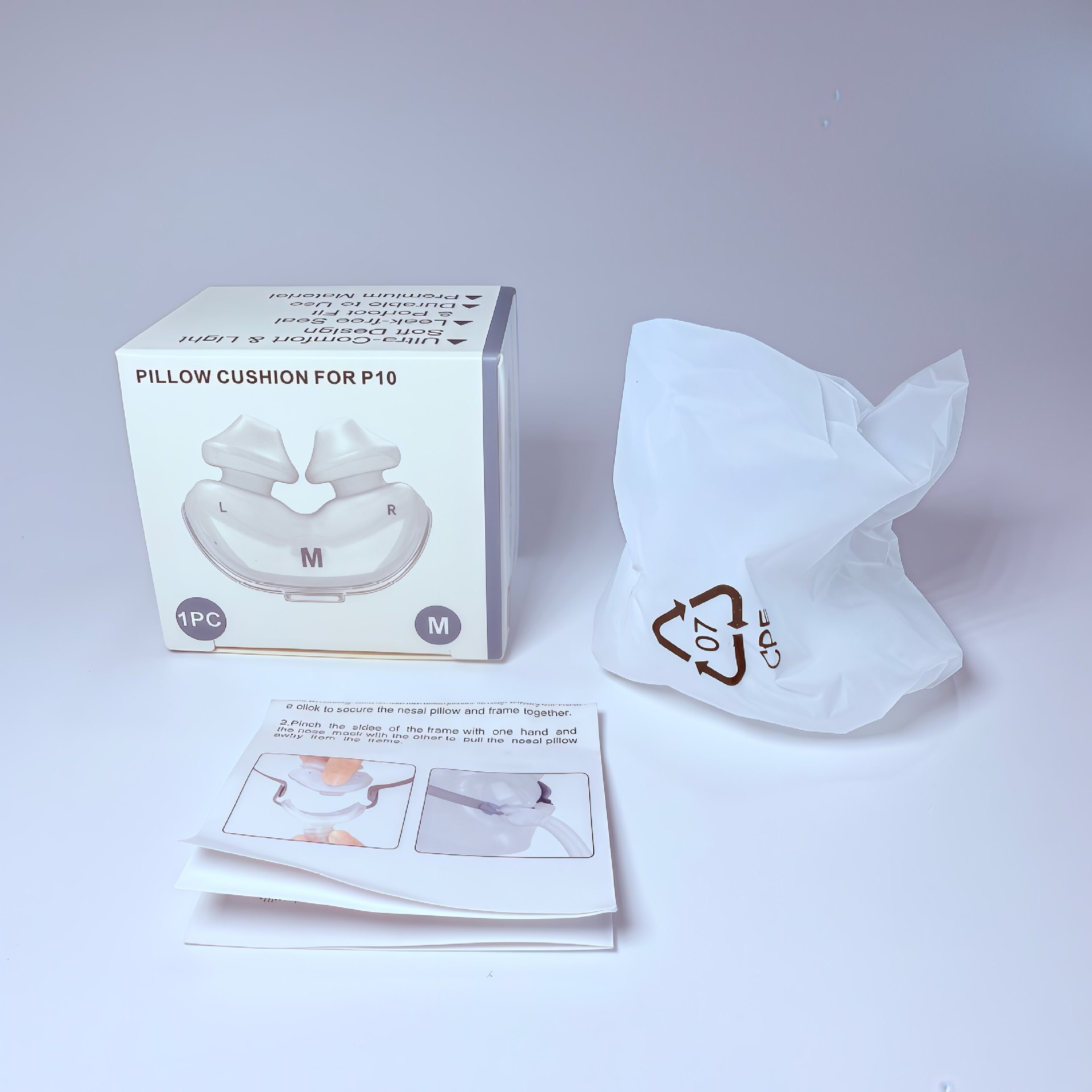Maschera nasale P10 con fascia - Cpap Nasal Pillow Mask Headgear recensione e prezzo